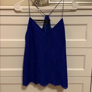 J. Crew blue lace racer back tank